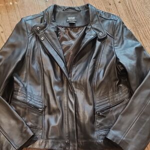 a.n.a Genuine Black Lambskin Leather Jacket